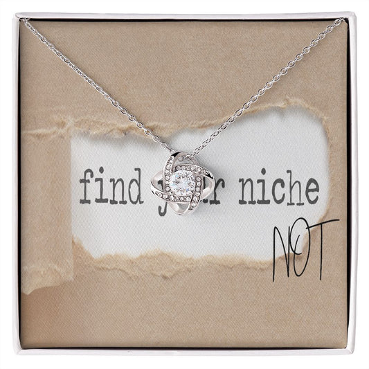 Love Knot Necklace from Niche Not... She's going to love it and love you even more for choosing it!