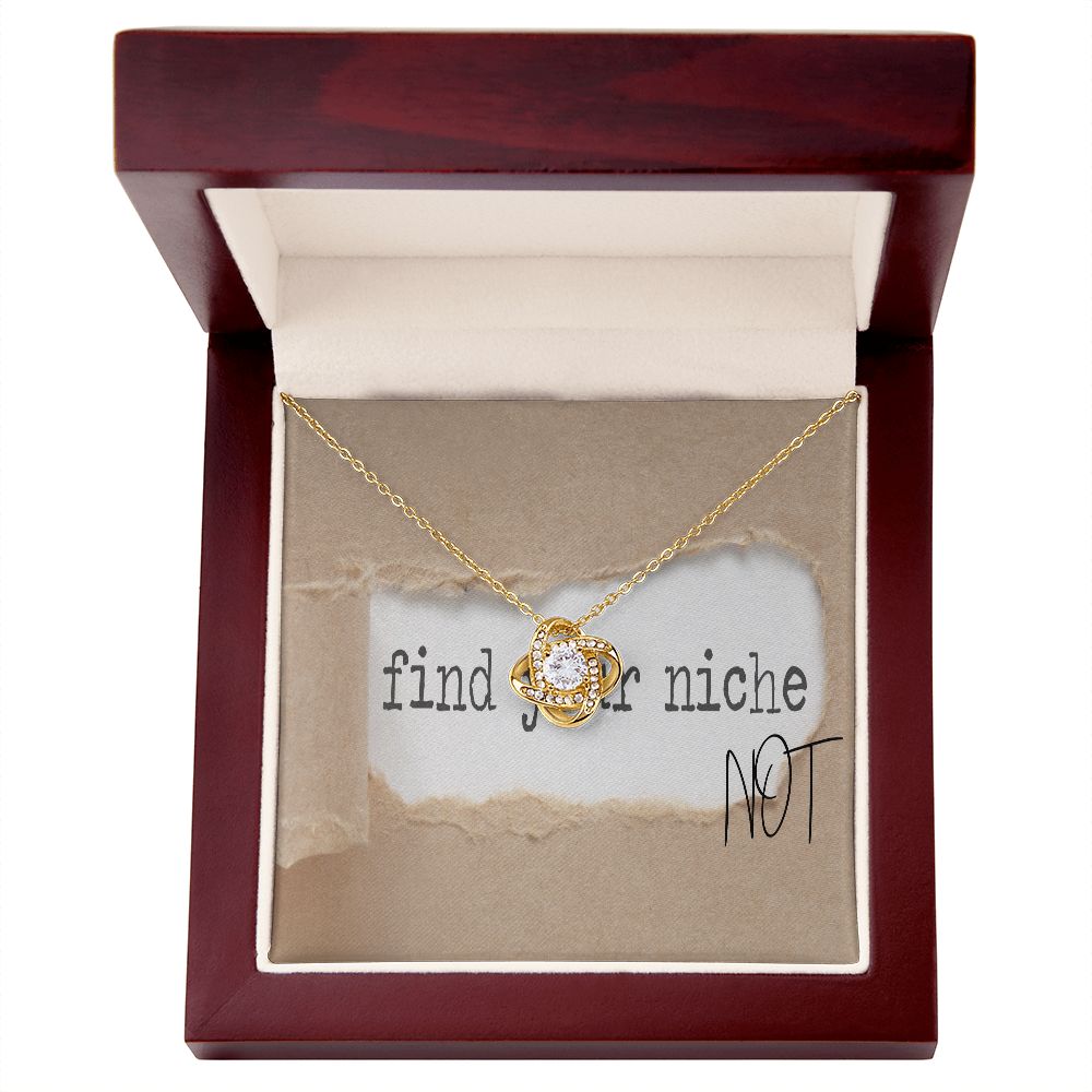 Love Knot Necklace from Niche Not... She's going to love it and love you even more for choosing it!